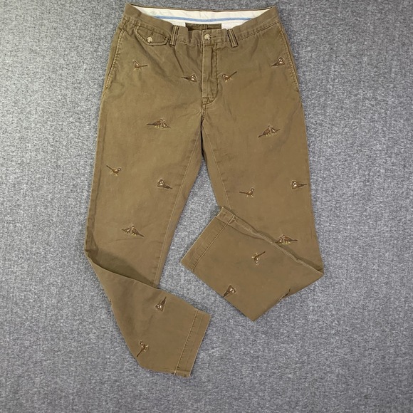Polo Ralph Lauren Bedford Chino Pants Men 32x30 Birds Hunting Ducks Embroidered - Picture 1 of 14